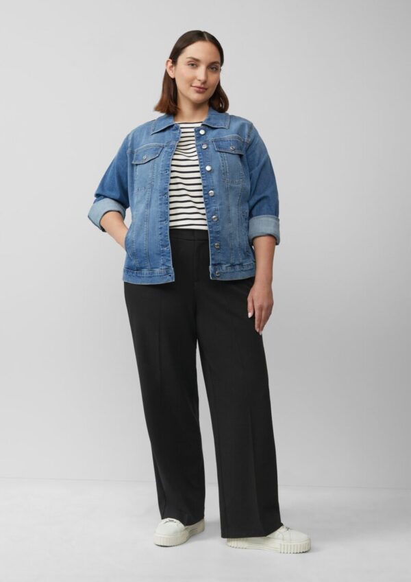 Hose aus Interlockjersey mit Wide Leg und Elastikbund