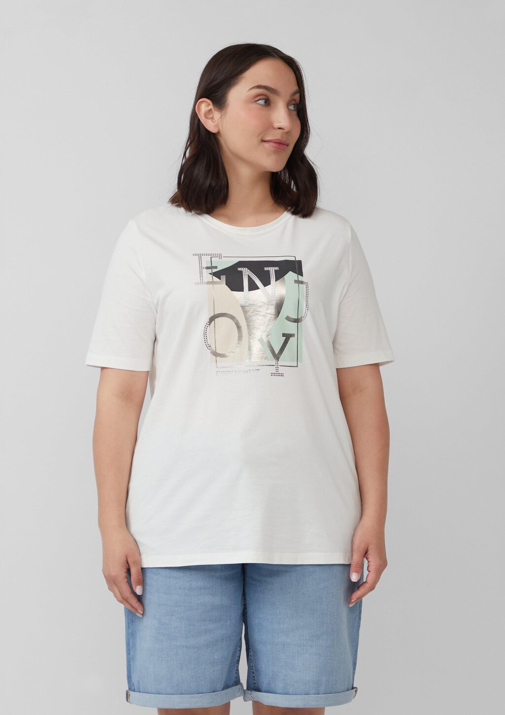 Elastisches T-Shirt mit Frontprint