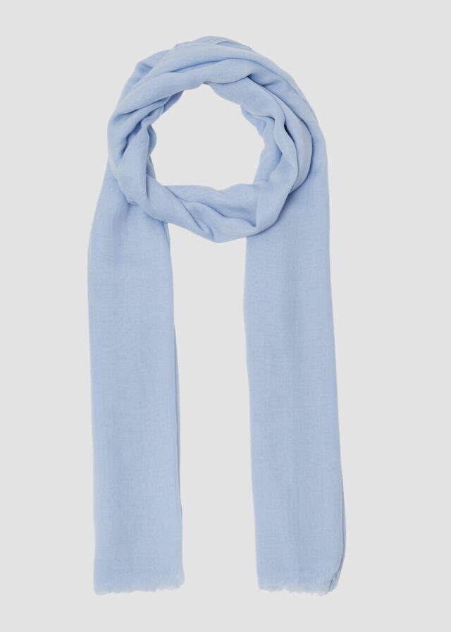 Leichter Schal aus Webware mit Fransen