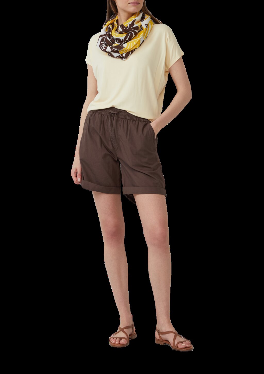 Loop-Schal aus Viskose mit floralem Muster