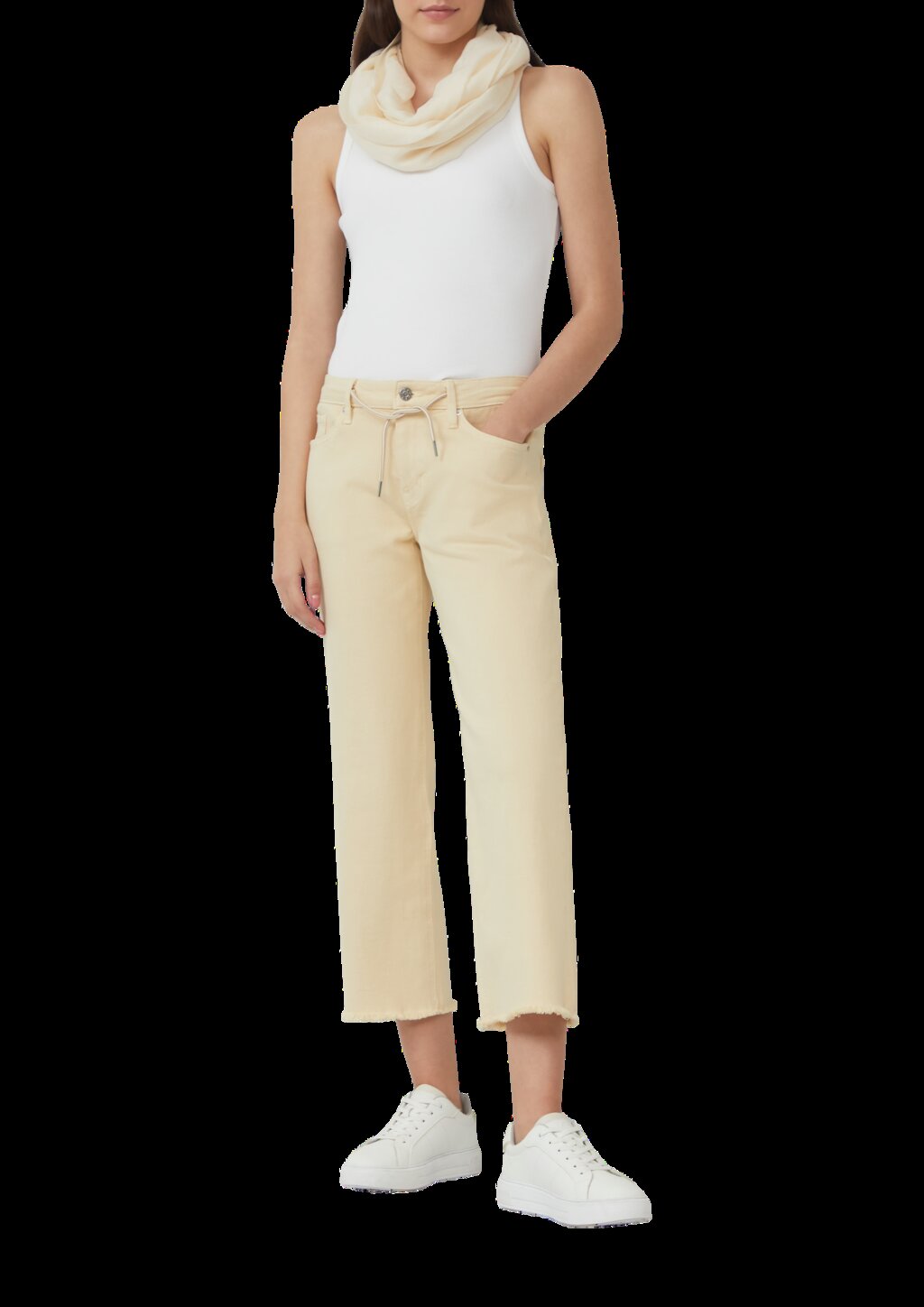 Unifarbener Loop-Schal