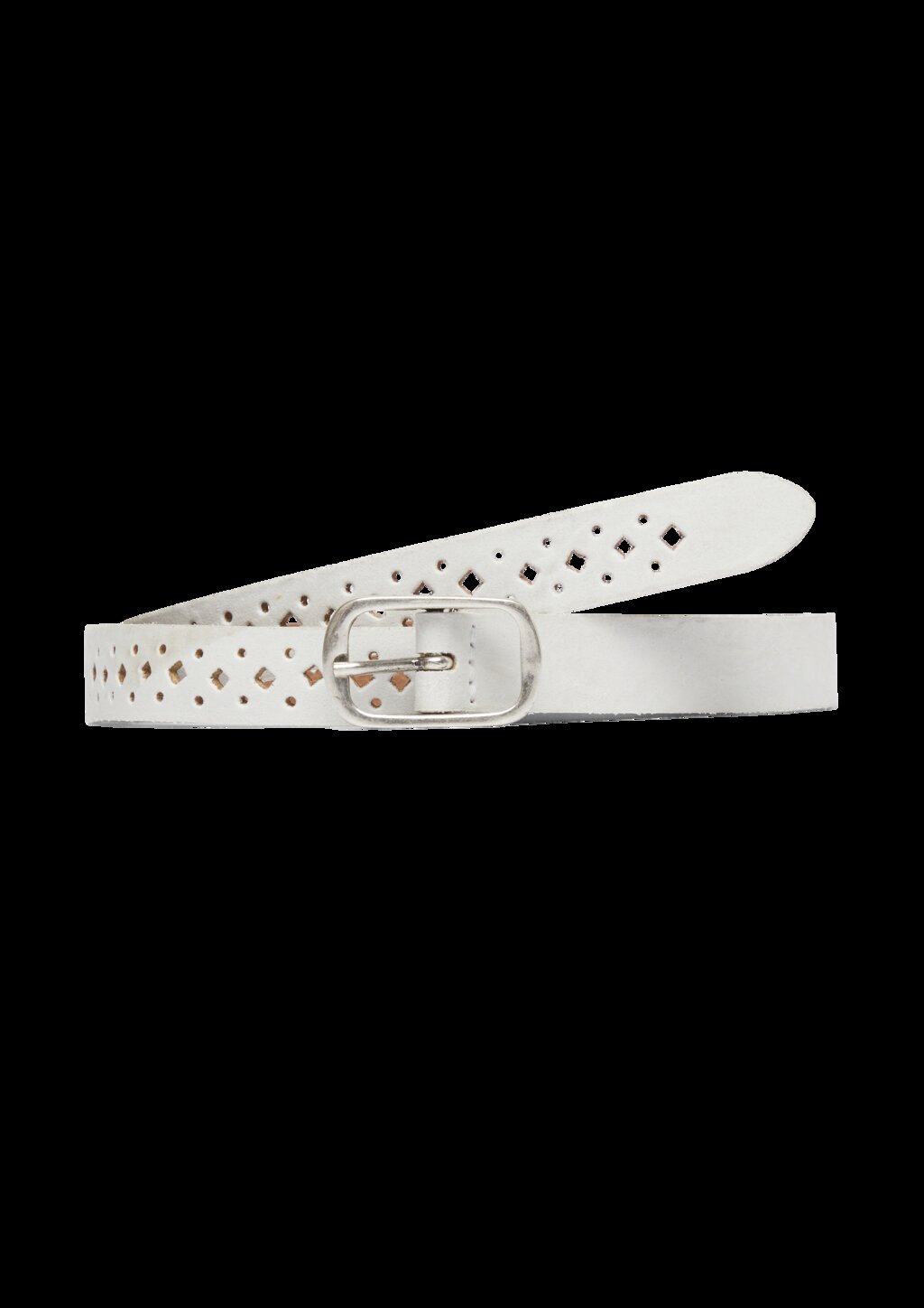 Gemusterter Ledergürtel mit Dornschließe