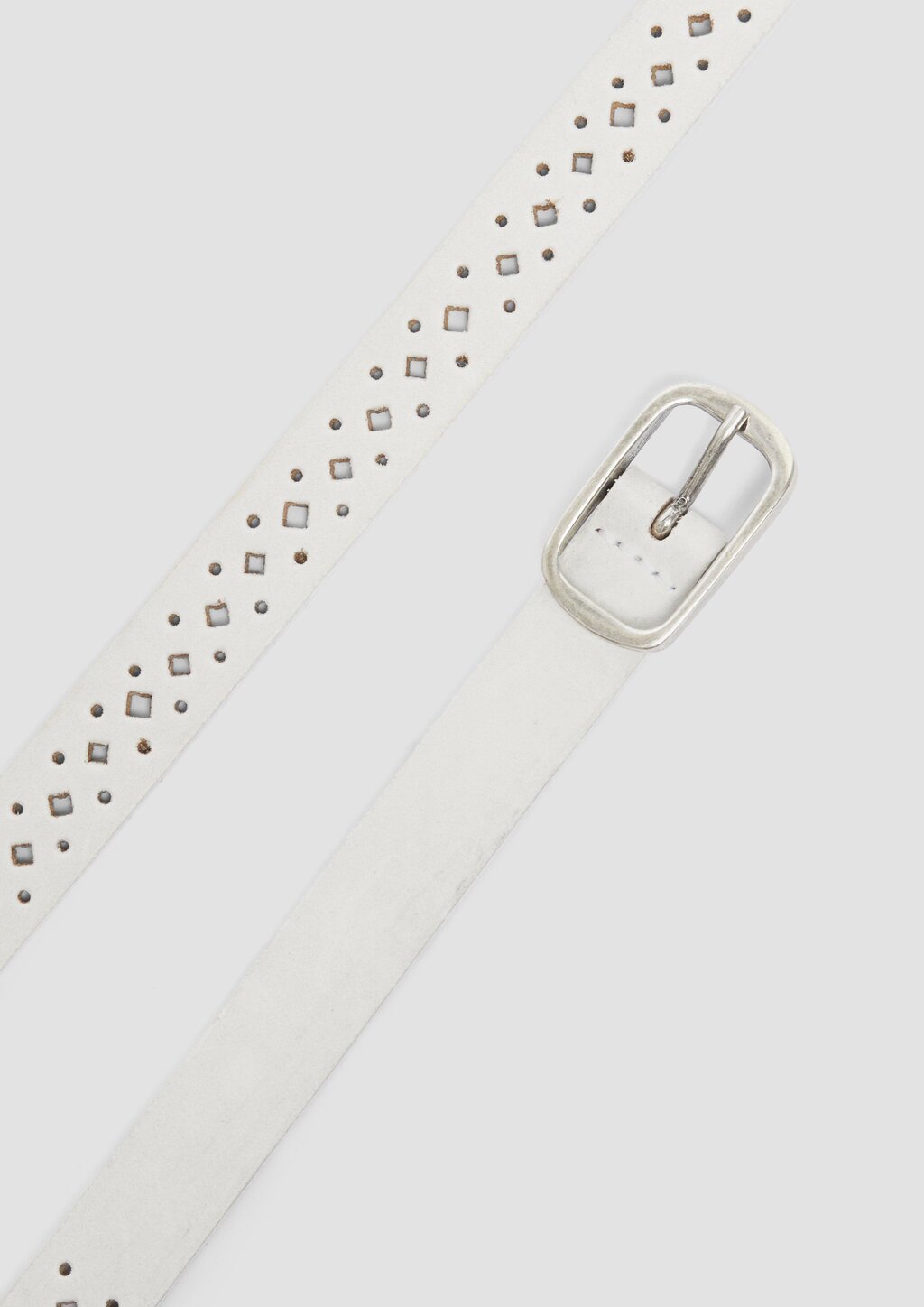 Gemusterter Ledergürtel mit Dornschließe