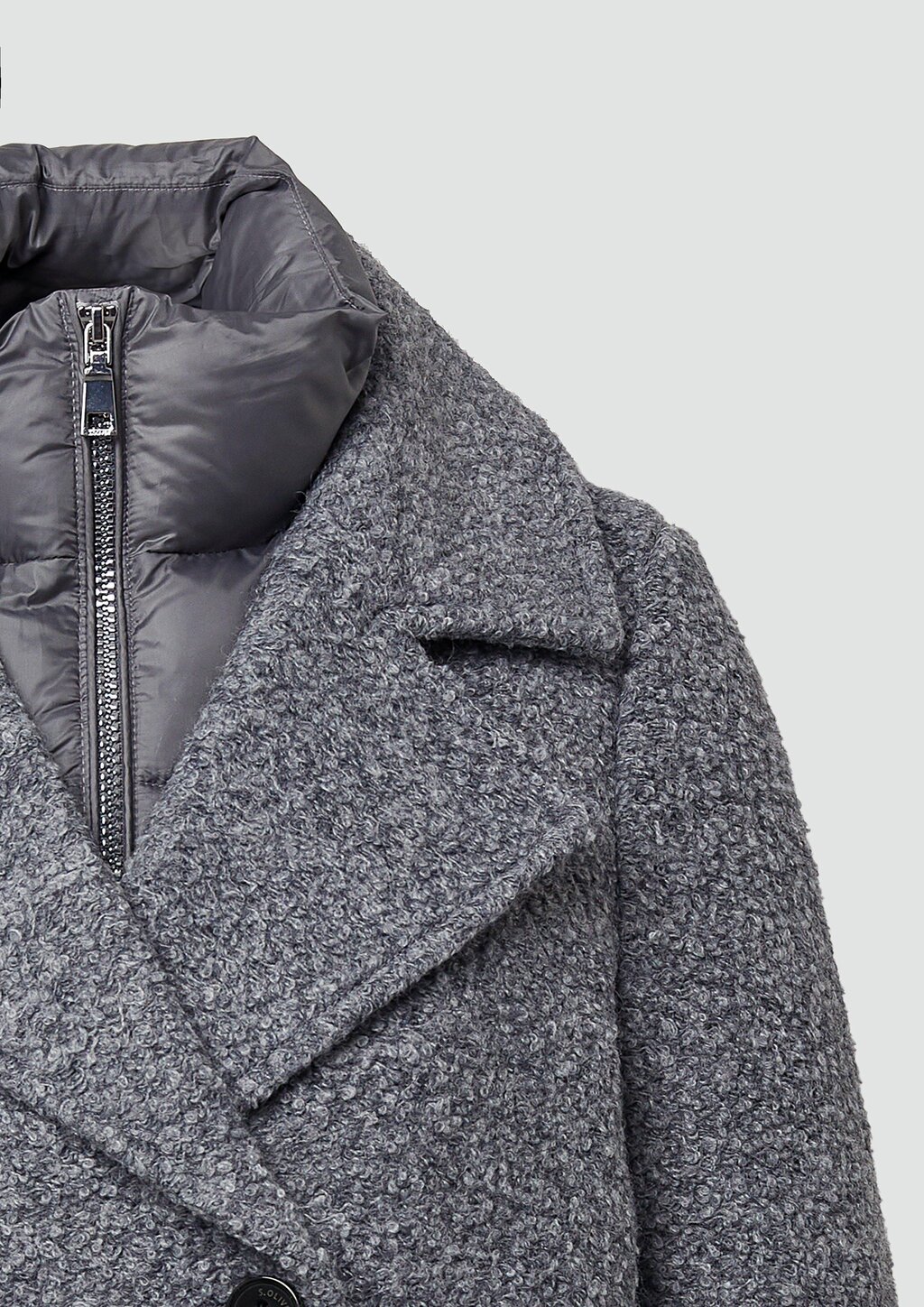 Bouclé-Jacke mit herausnehmbarem Steppeinsatz