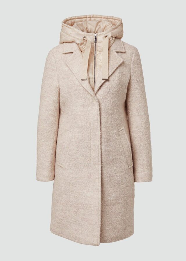 Mantel aus Wollmix mit herausnehmbarem Steppeinsatz