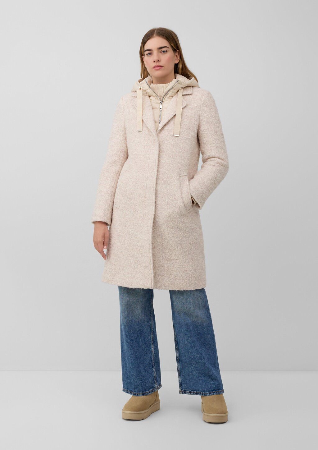 Mantel aus Wollmix mit herausnehmbarem Steppeinsatz