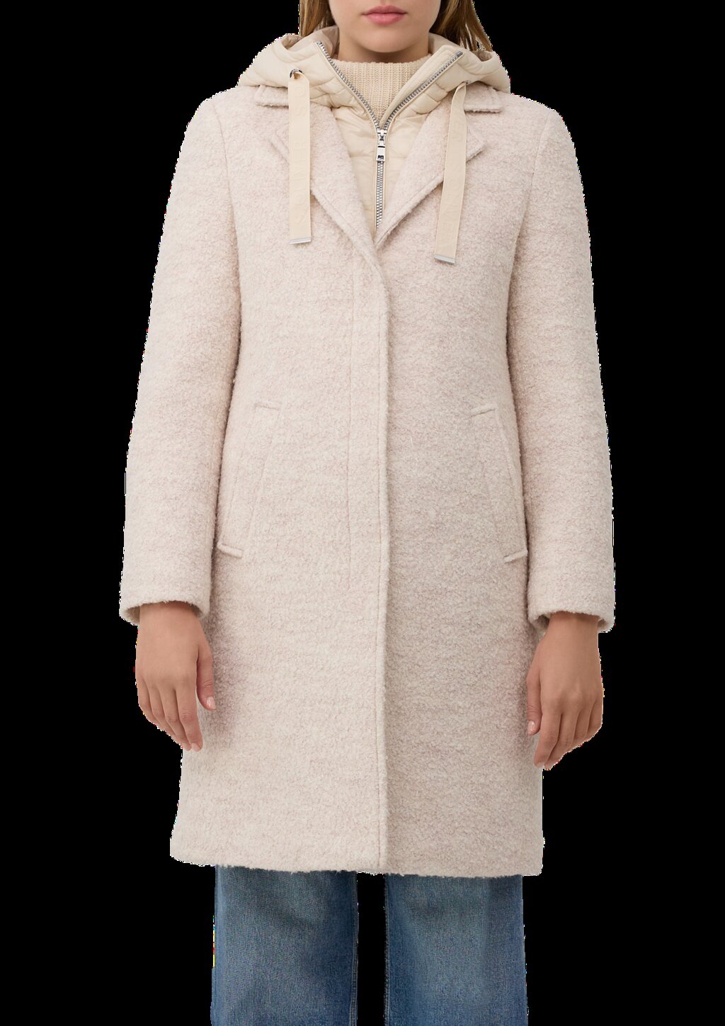 Mantel aus Wollmix mit herausnehmbarem Steppeinsatz