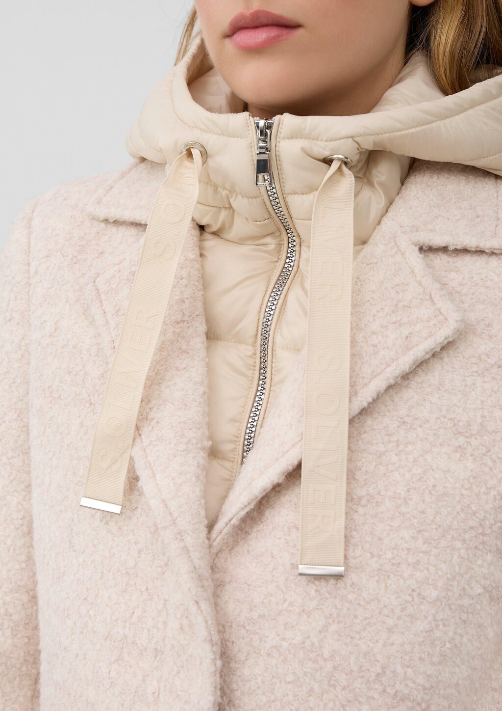 Mantel aus Wollmix mit herausnehmbarem Steppeinsatz