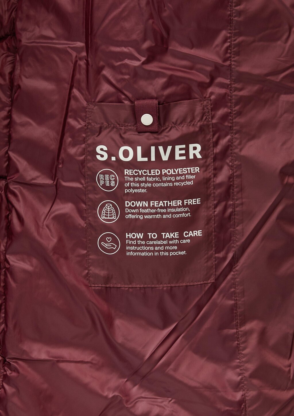 Steppjacke mit Stehkragen und Kapuze