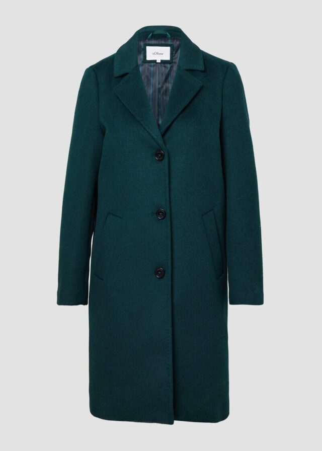 Mantel aus Wollmix mit Reverskragen