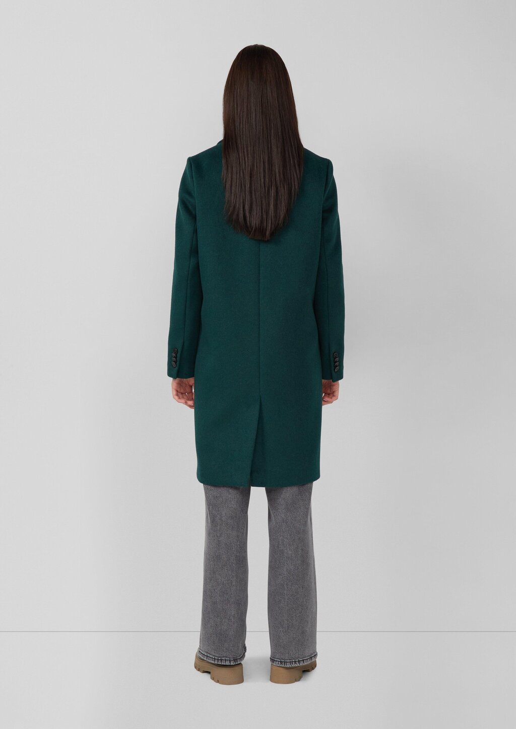 Mantel aus Wollmix mit Reverskragen