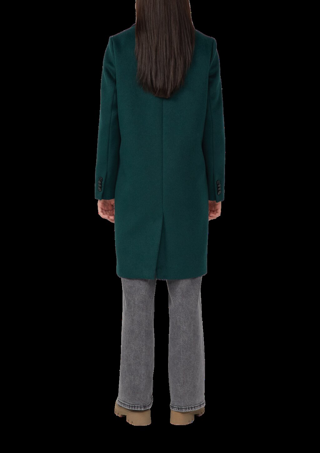 Mantel aus Wollmix mit Reverskragen