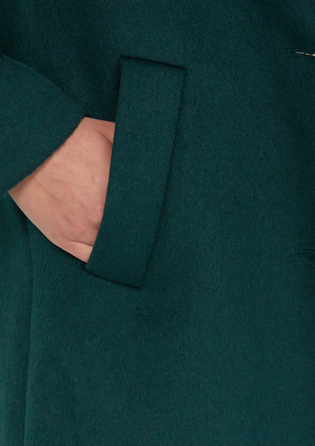 Mantel aus Wollmix mit Reverskragen