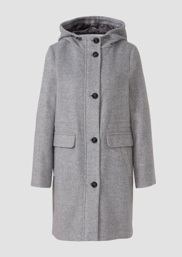 Parka aus Wollmix mit Weitenregulierung