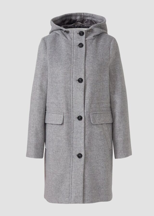 Parka aus Wollmix mit Weitenregulierung