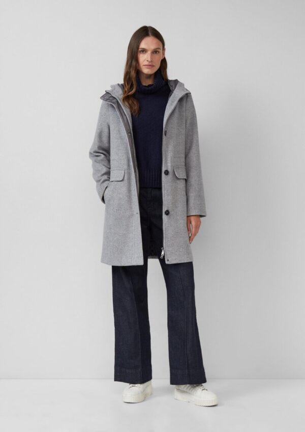 Parka aus Wollmix mit Weitenregulierung