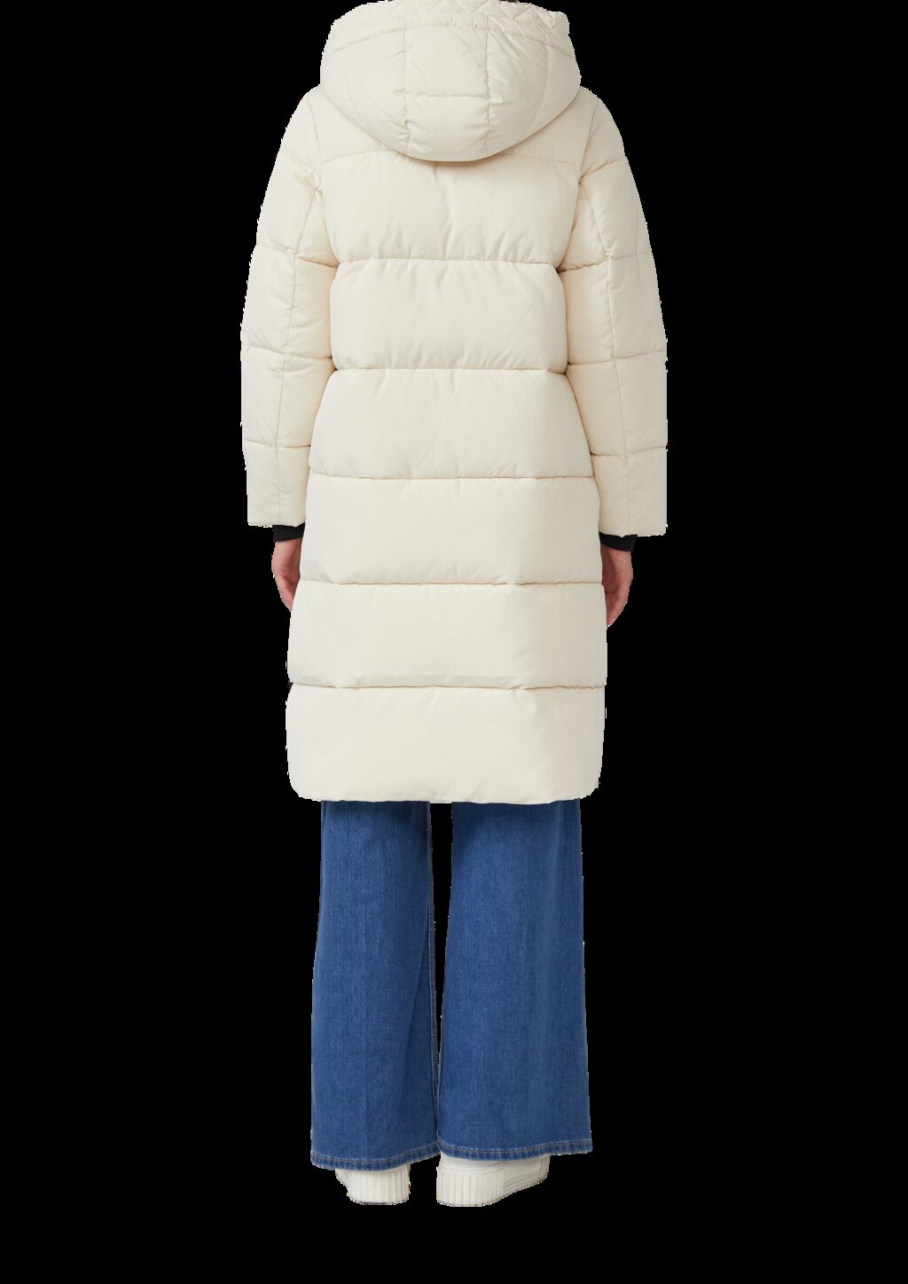 Steppmantel mit Teddyplüsch-Kapuze