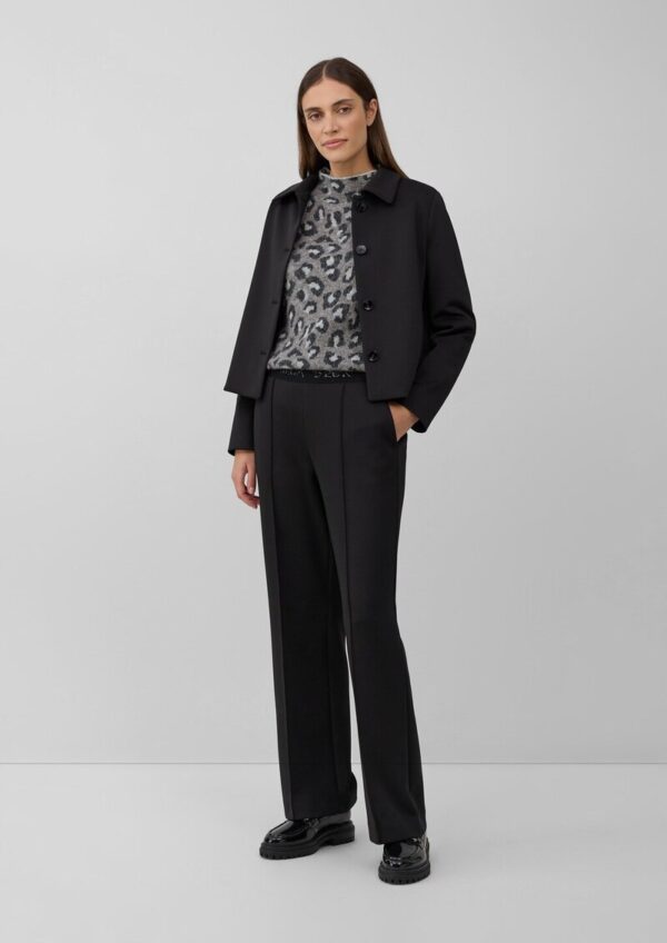 Relaxed-Fit-Pullover aus Alpaka-Wollmix mit Leo-Print