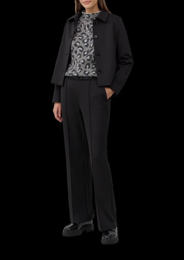 Relaxed-Fit-Pullover aus Alpaka-Wollmix mit Leo-Print