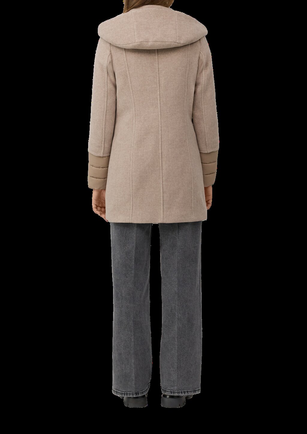 Slim-Fit-Mantel aus Webware mit herausnehmbarem Steppeinsatz