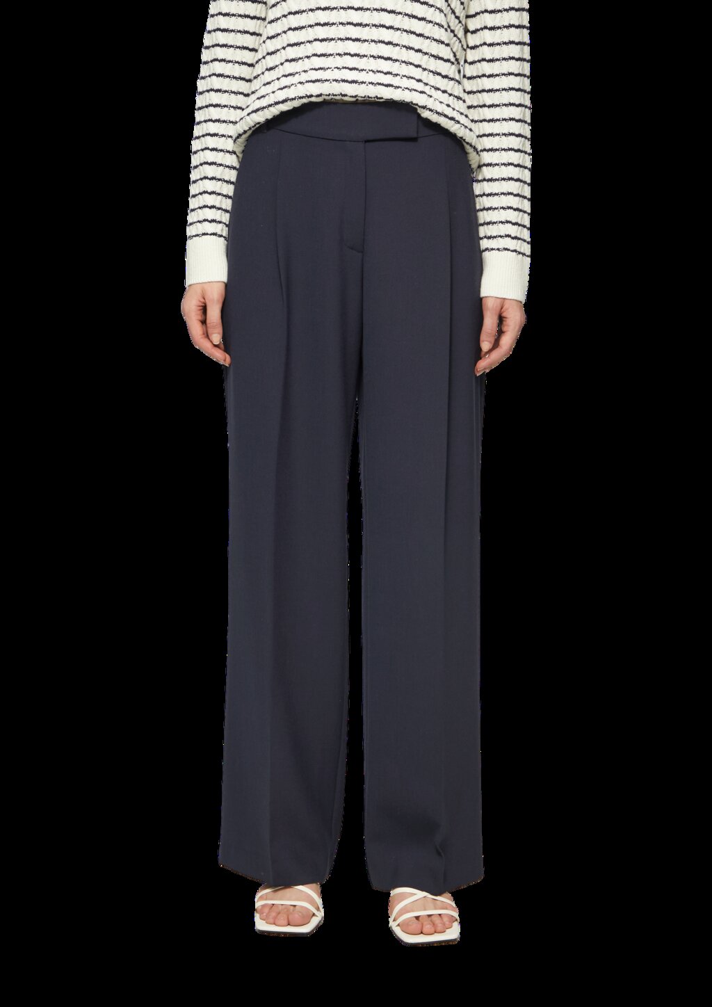 Elegante Hose mit Extra Wide Leg aus Viskosemix