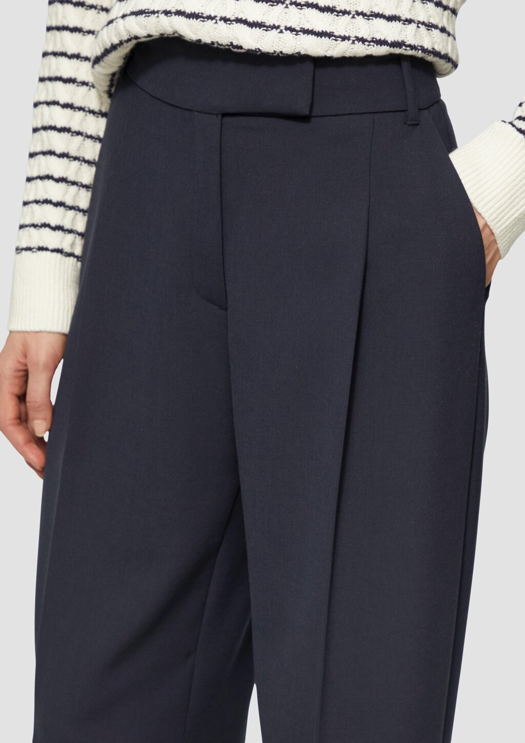 Elegante Hose mit Extra Wide Leg aus Viskosemix