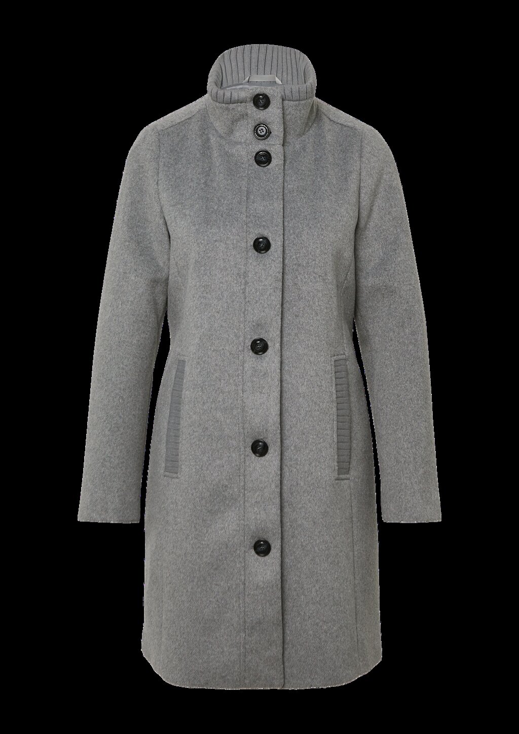 Kurzer Mantel aus Wollmix mit Knopfleiste