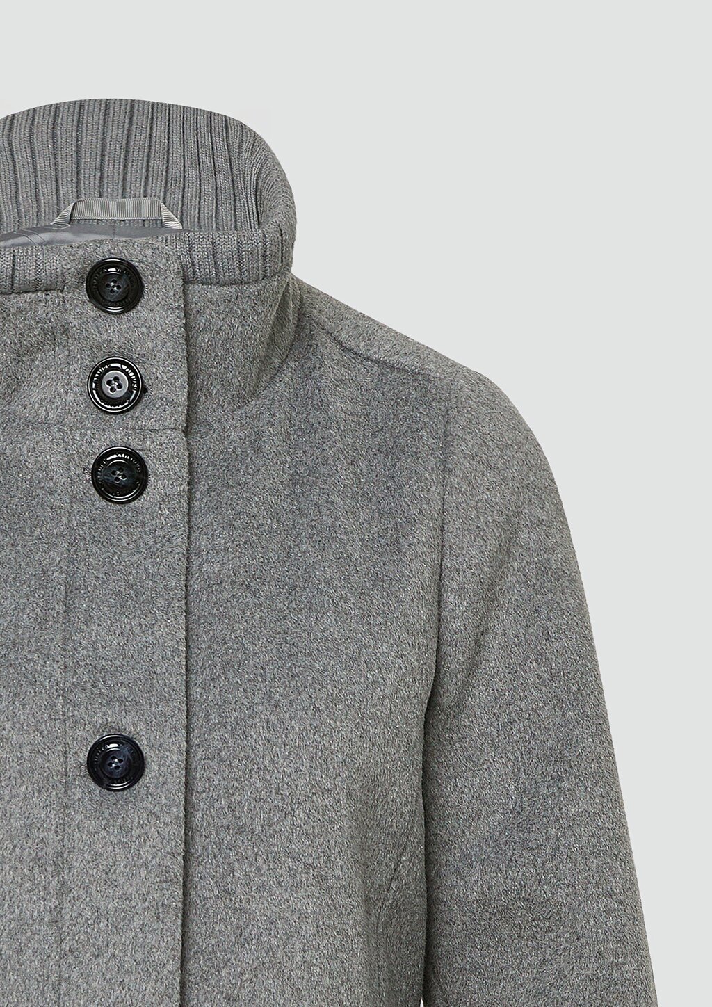 Kurzer Mantel aus Wollmix mit Knopfleiste