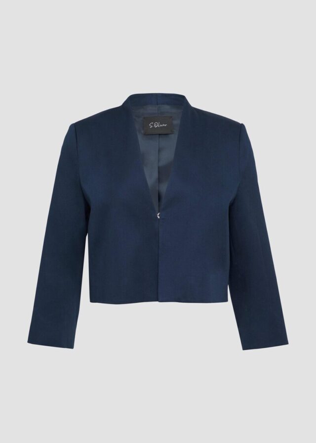 Verkürzter Blazer mit 3/4-Ärmeln