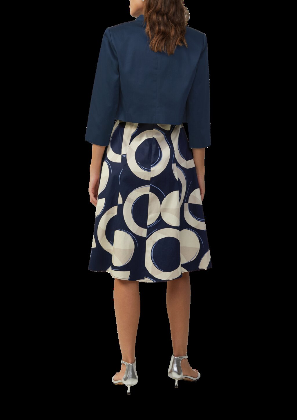 Verkürzter Blazer mit 3/4-Ärmeln