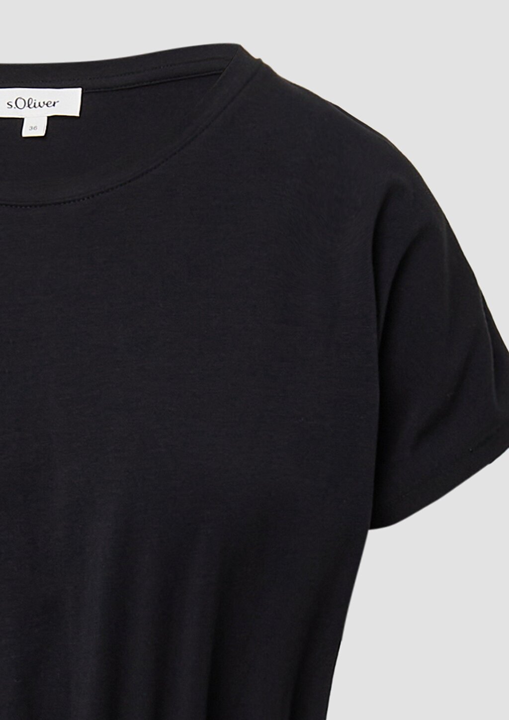 Midikleid aus Baumwollstretch mit Taillenzug