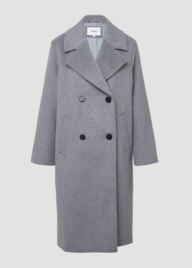 Doppelreihiger Mantel mit Reverskragen
