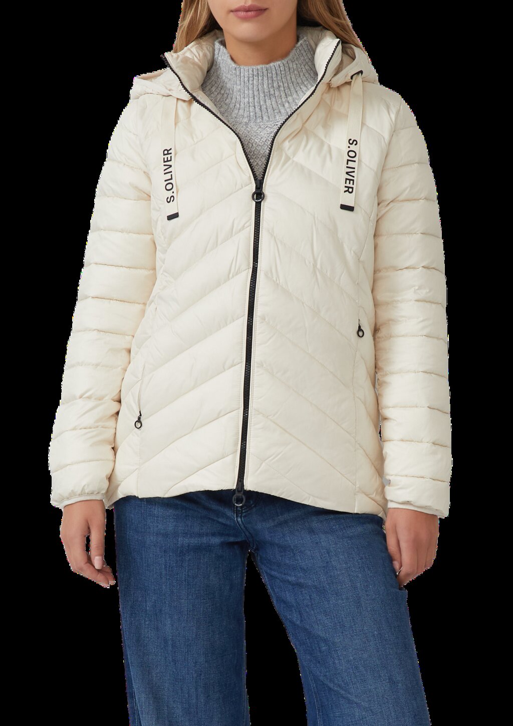 Steppjacke mit abnehmbarer Kapuze