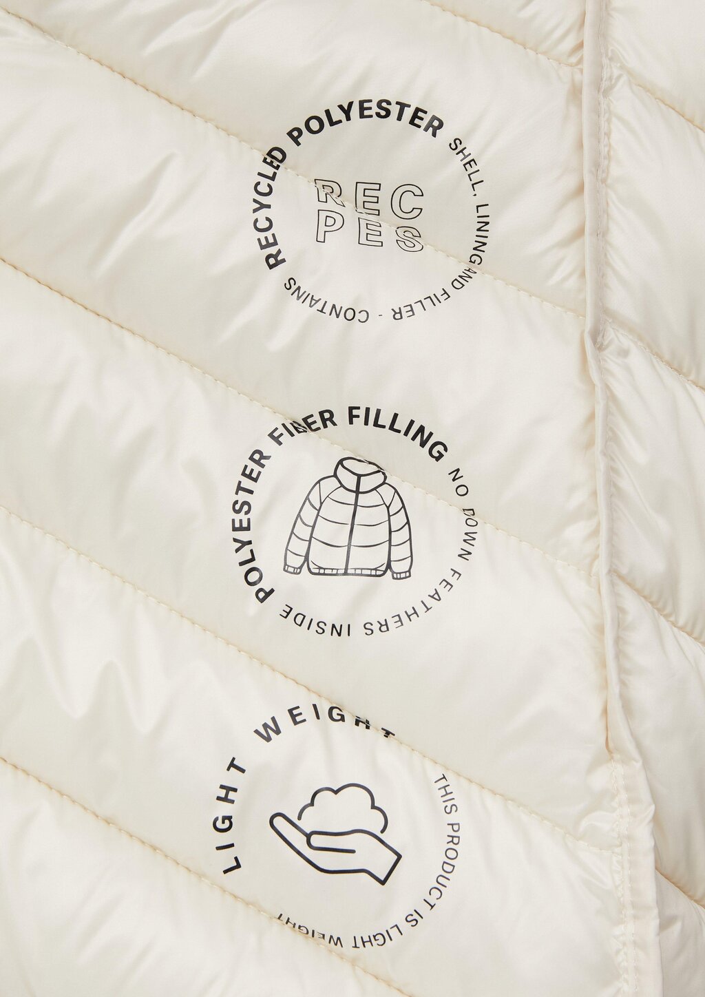 Steppjacke mit abnehmbarer Kapuze