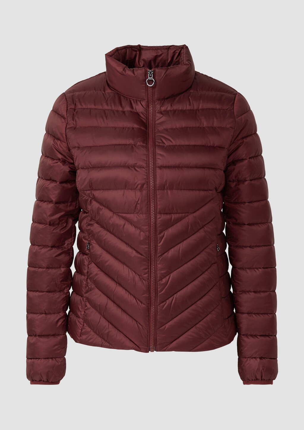 Packbare leichte Steppjacke mit Stehkragen