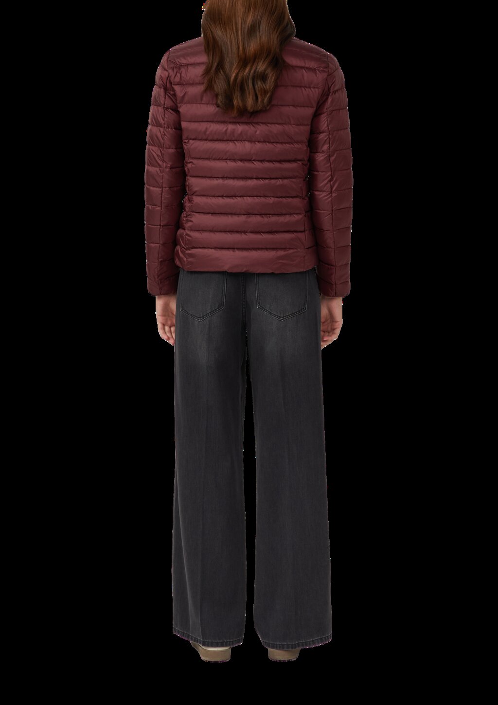 Packbare leichte Steppjacke mit Stehkragen