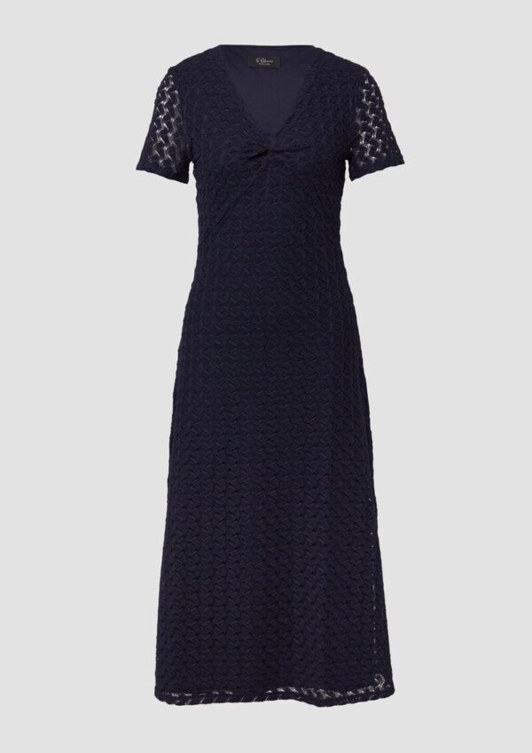 Midikleid aus Strickjersey mit Knotendetail