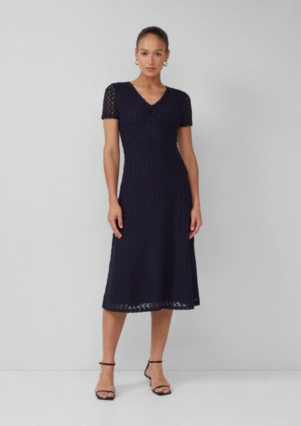 Midikleid aus Strickjersey mit Knotendetail