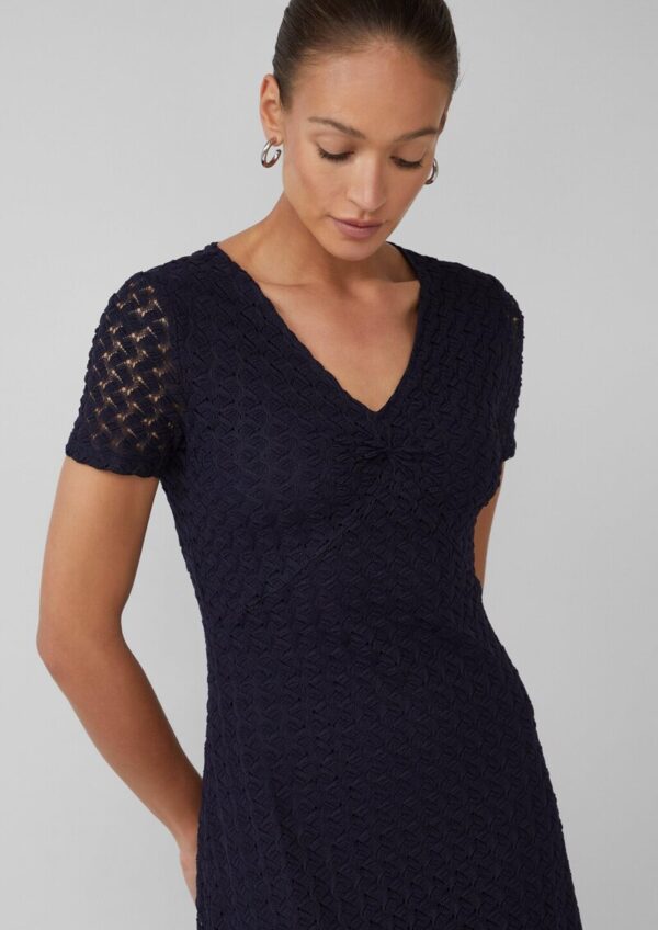 Midikleid aus Strickjersey mit Knotendetail