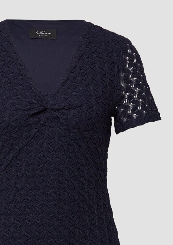 Midikleid aus Strickjersey mit Knotendetail