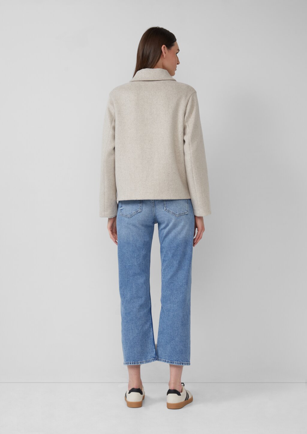 Jacke aus Wollmix im Relaxed Fit mit aufgesetzten Taschen