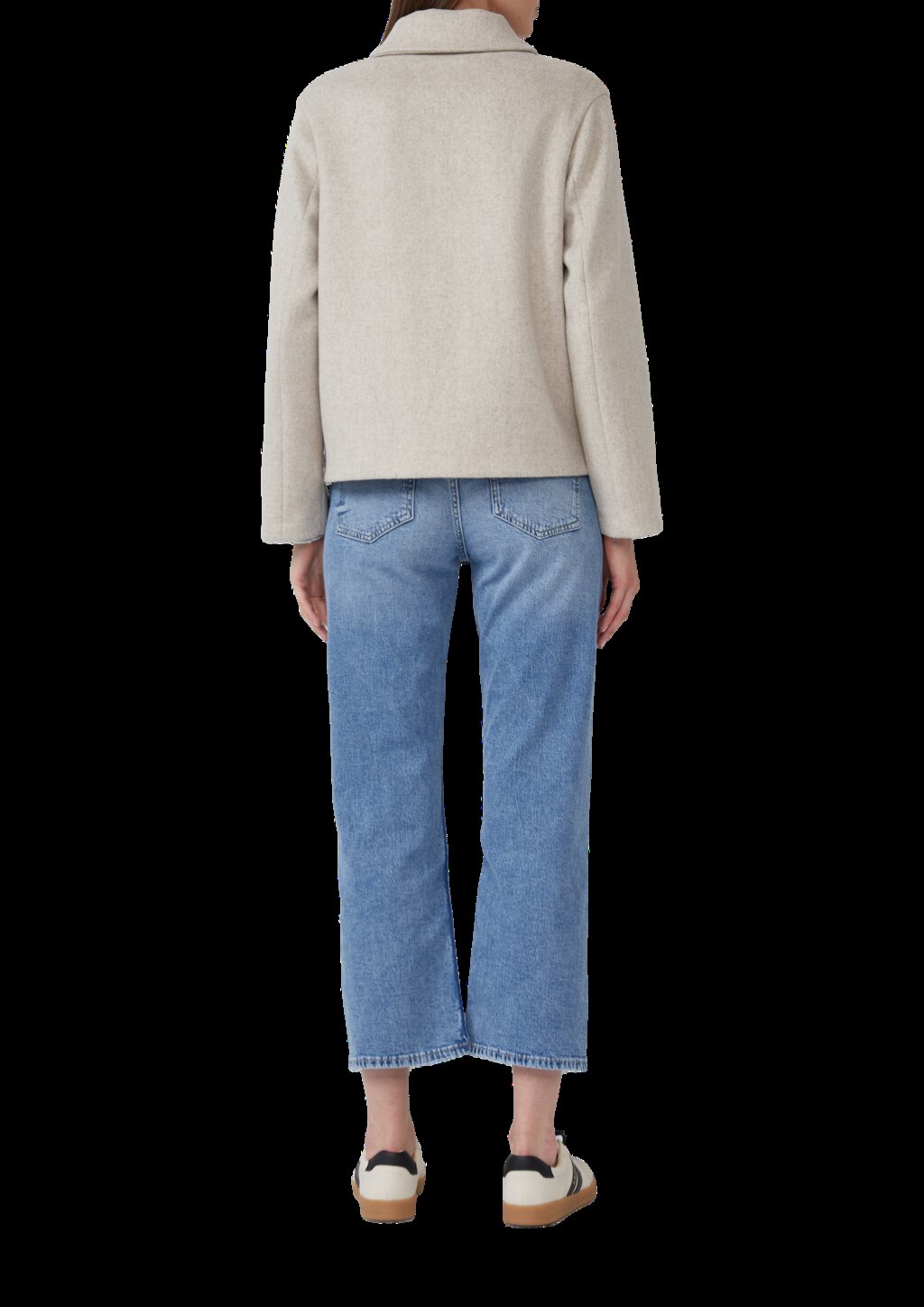 Jacke aus Wollmix im Relaxed Fit mit aufgesetzten Taschen