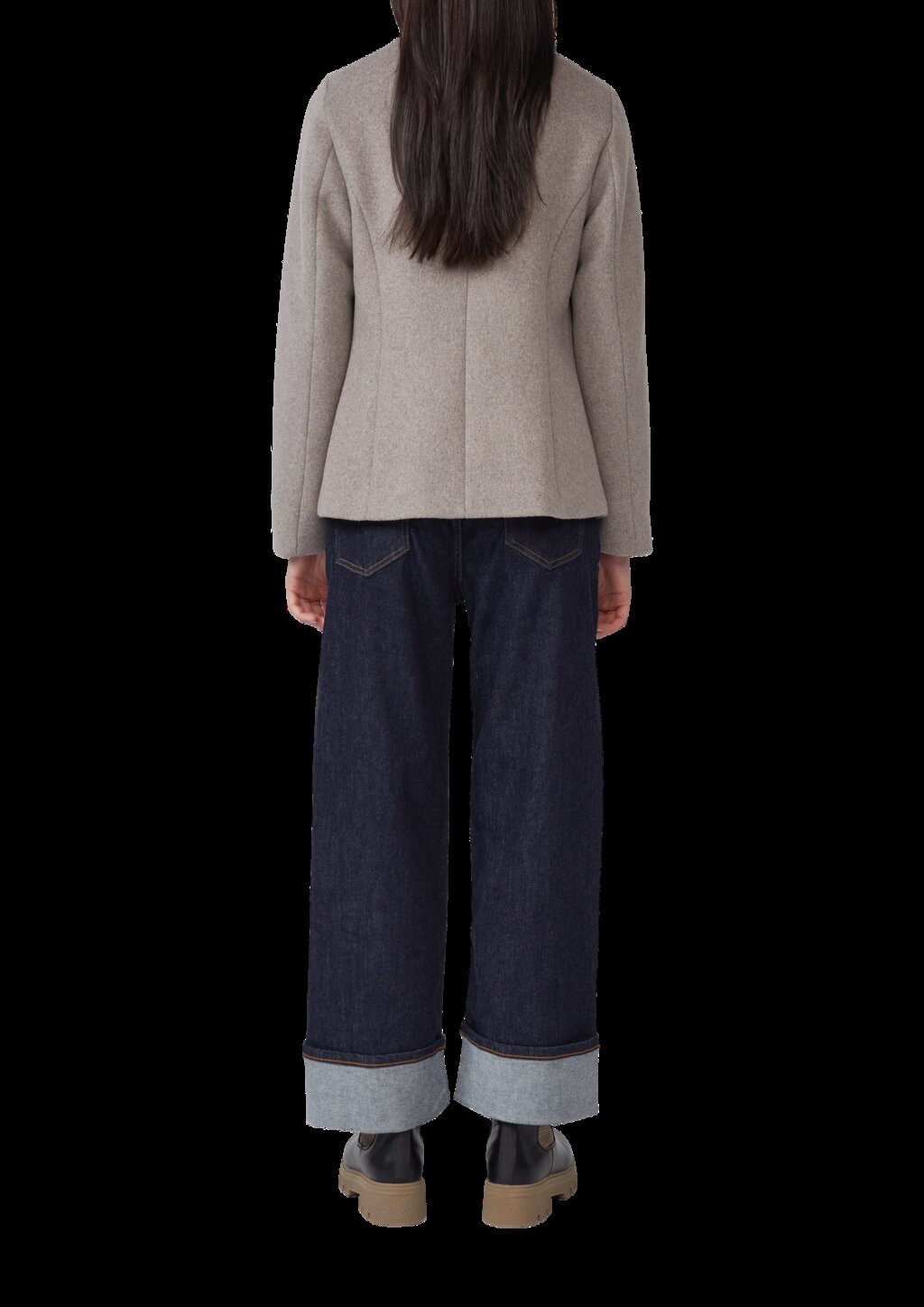 Jacke aus Wollmix mit Knopfleiste