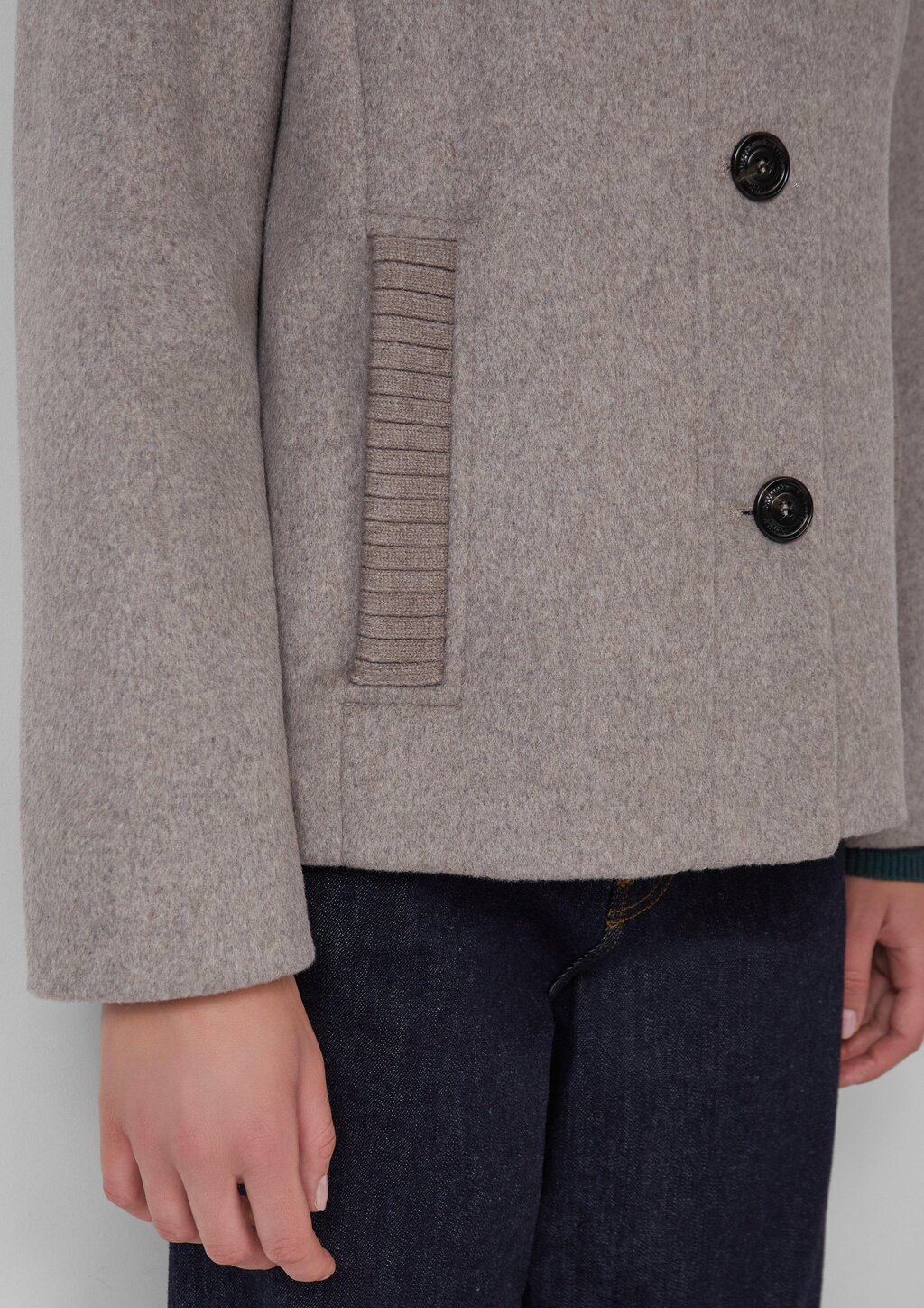 Jacke aus Wollmix mit Knopfleiste