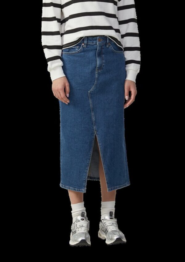 Wadenlanger Denimrock mit Schlitz