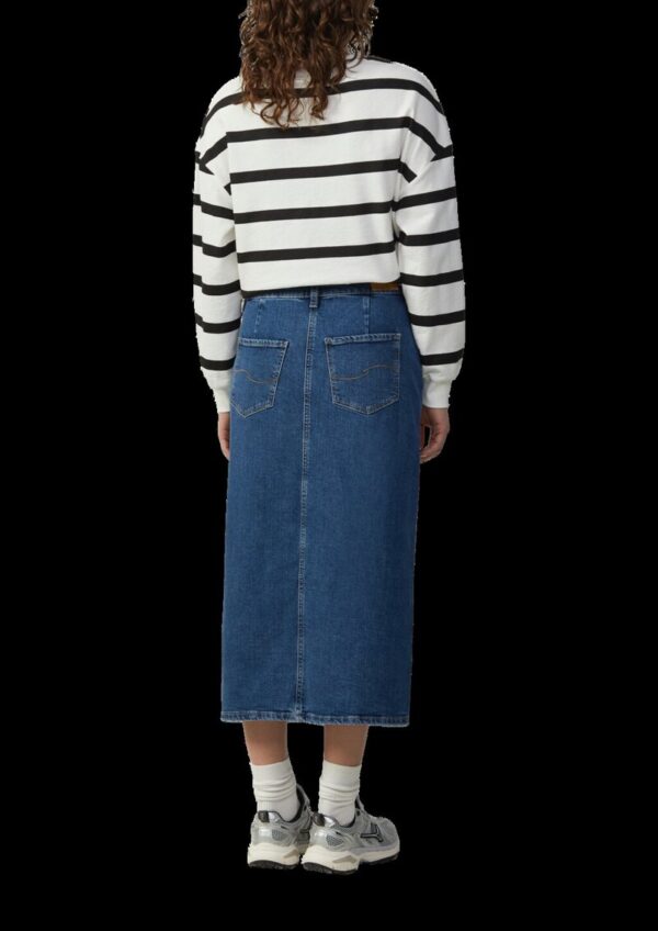 Wadenlanger Denimrock mit Schlitz