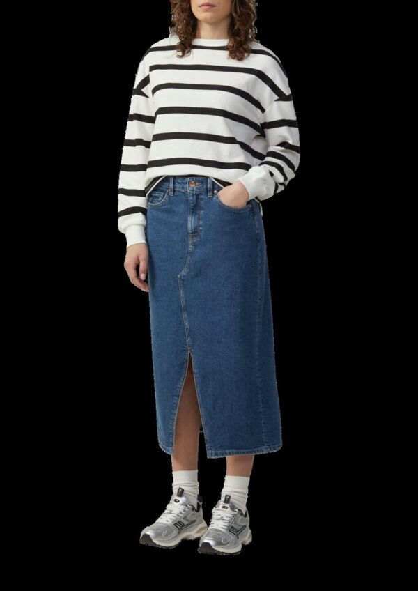 Wadenlanger Denimrock mit Schlitz