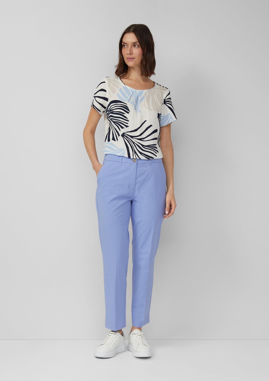 Chinohose aus Baumwollmix im Slim Fit