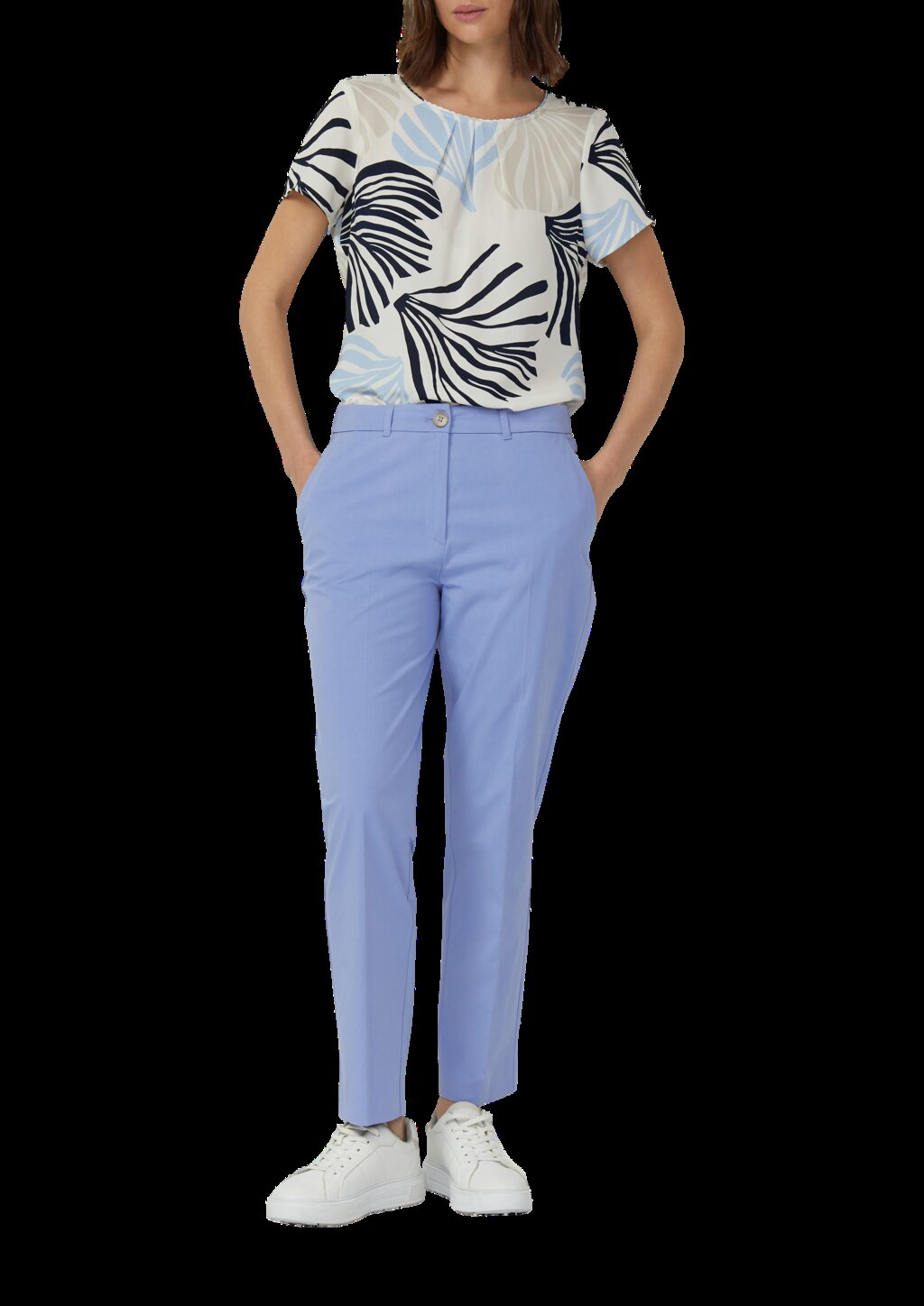 Chinohose aus Baumwollmix im Slim Fit