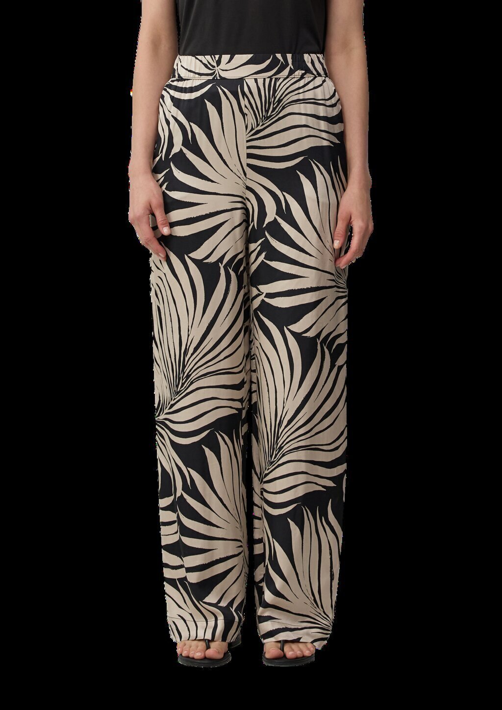 Fließende Wide-Leg-Hose aus Satin